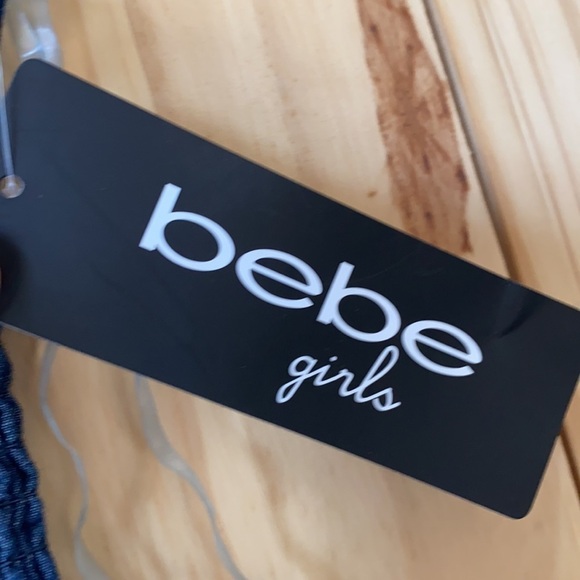 𝅺bebe Girls Super Flare Dark stone Jumpsuit NWT - Picture 4 of 9